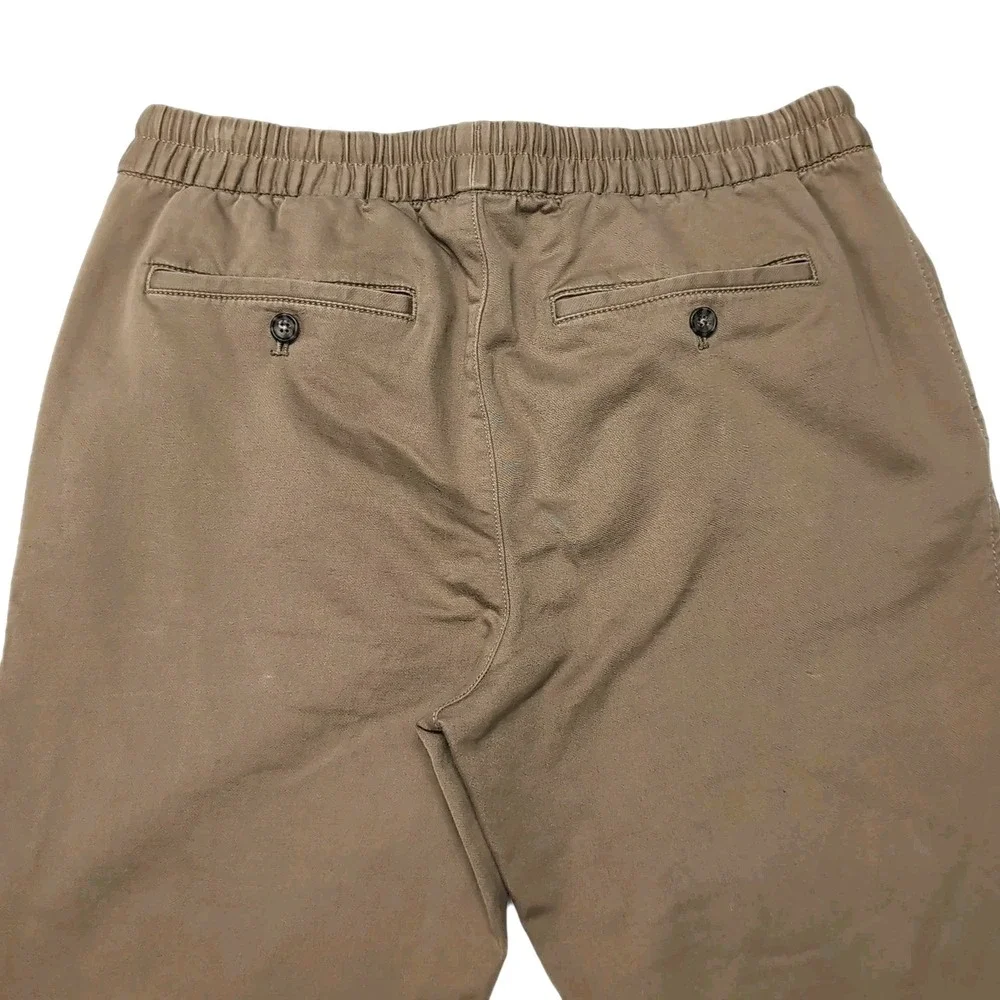 Banana Republic Travel Jogger Pant Mens Size M Xtra Short Workwear Khaki Pull On